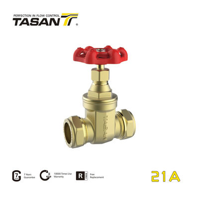 Oil Pipelines PN20 3 Inch Brass Gate Valve With End Compression 21A