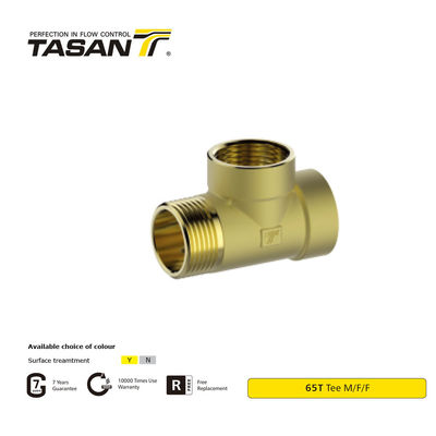 Leakage Proof  M/F/F  1 inch Brass Tee FittingFor High Low Temperature Conditions 65T