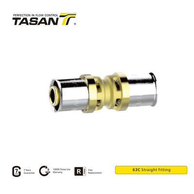 DIN EN 10226-1 Thread Straight Brass Union Fitting For  Non Aggressive Fluid