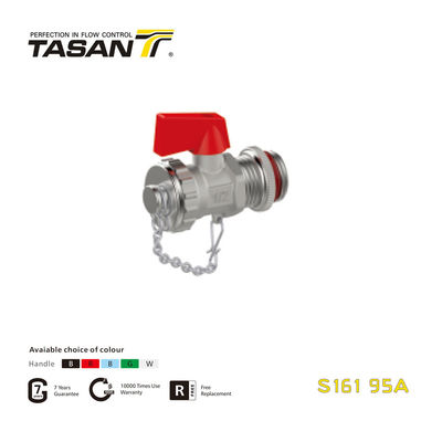 S161 95A  Brass Boiler Valve With Aluminium L Type Handle 16 Bar